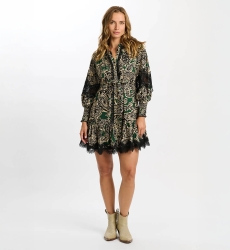 long sleeve bohemian chic short dress LUCINA - Miss June