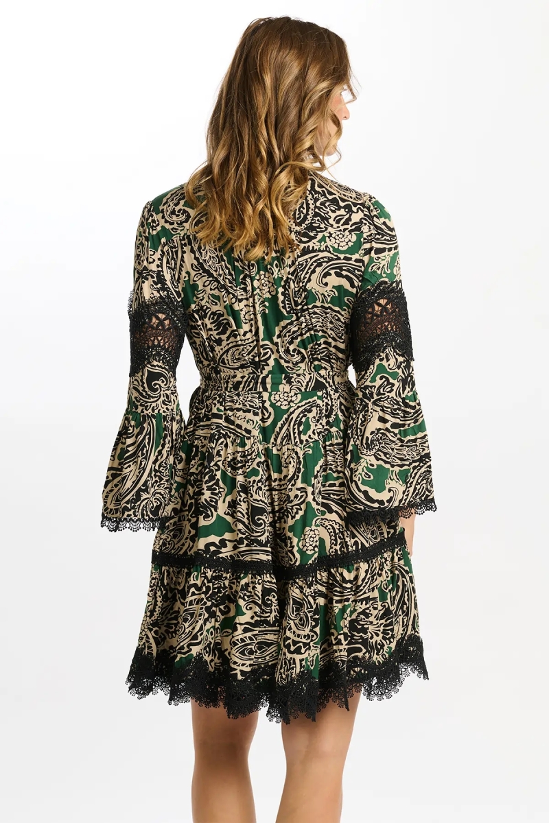 robe courte manche longue boheme chic AGATHA - Miss June