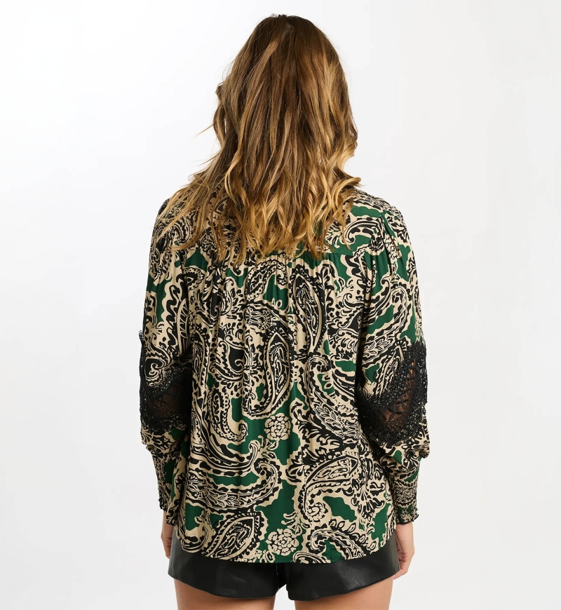 camisa bohemia chic manga larga VALENTINA - Miss June