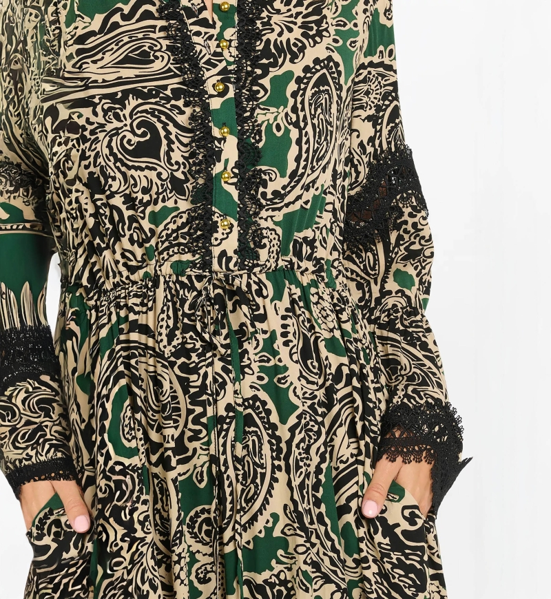 long sleeve boheme chic long dress TARTIKA - Miss June