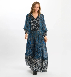 long sleeve floral long dress LUDOVICA - MISS JUNE