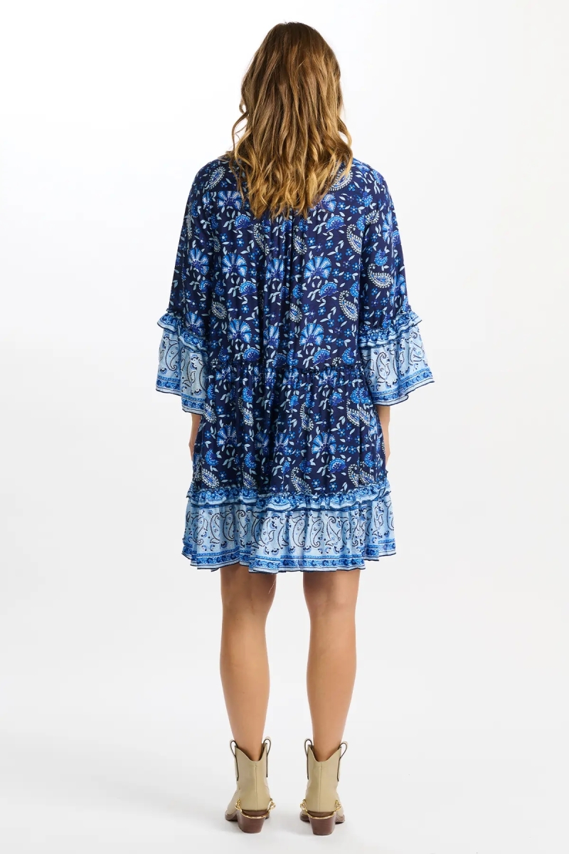 robe courte manche longue boheme CAMILLE - Miss June