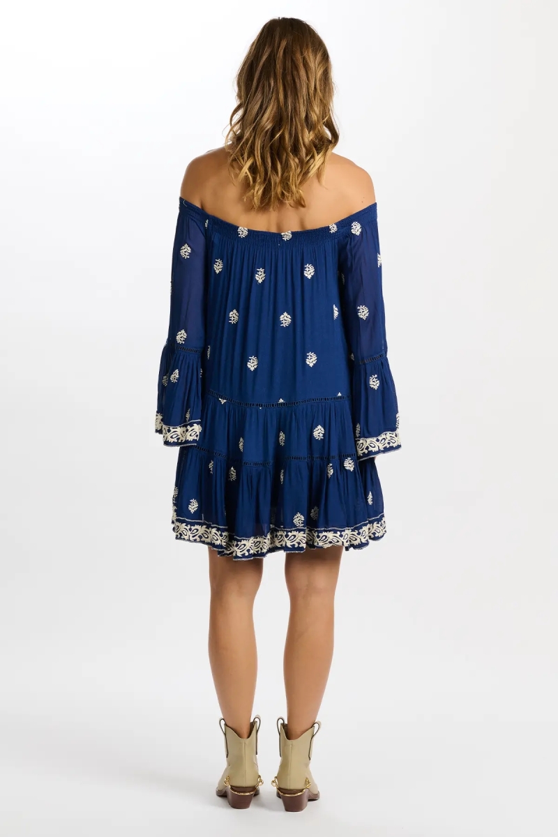 robe courte manche longue boheme SHINE - Miss June