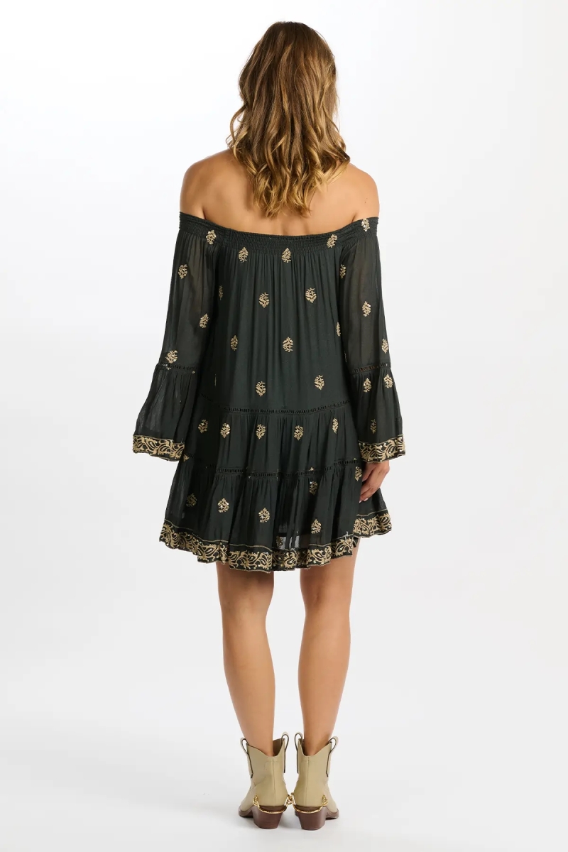 robe courte manche longue boheme SHINE - Miss June