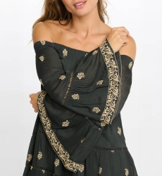 vestido corto bohemio manga larga SHINE - Miss June