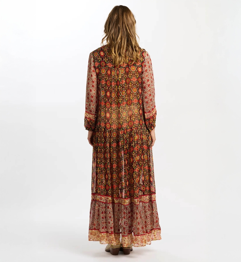 long sleeve floral long dress TAJ - Miss June