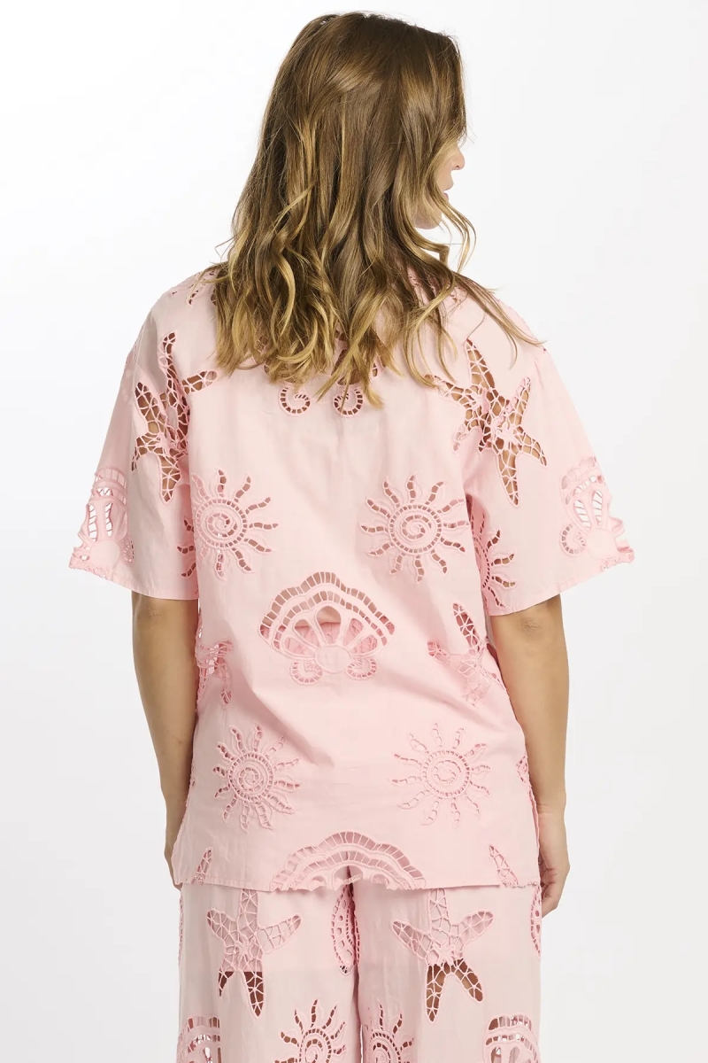 Camicia Kyle Camicia a maniche corte - 100% cotone con ricamo in pizzo - Miss June Paris - 6