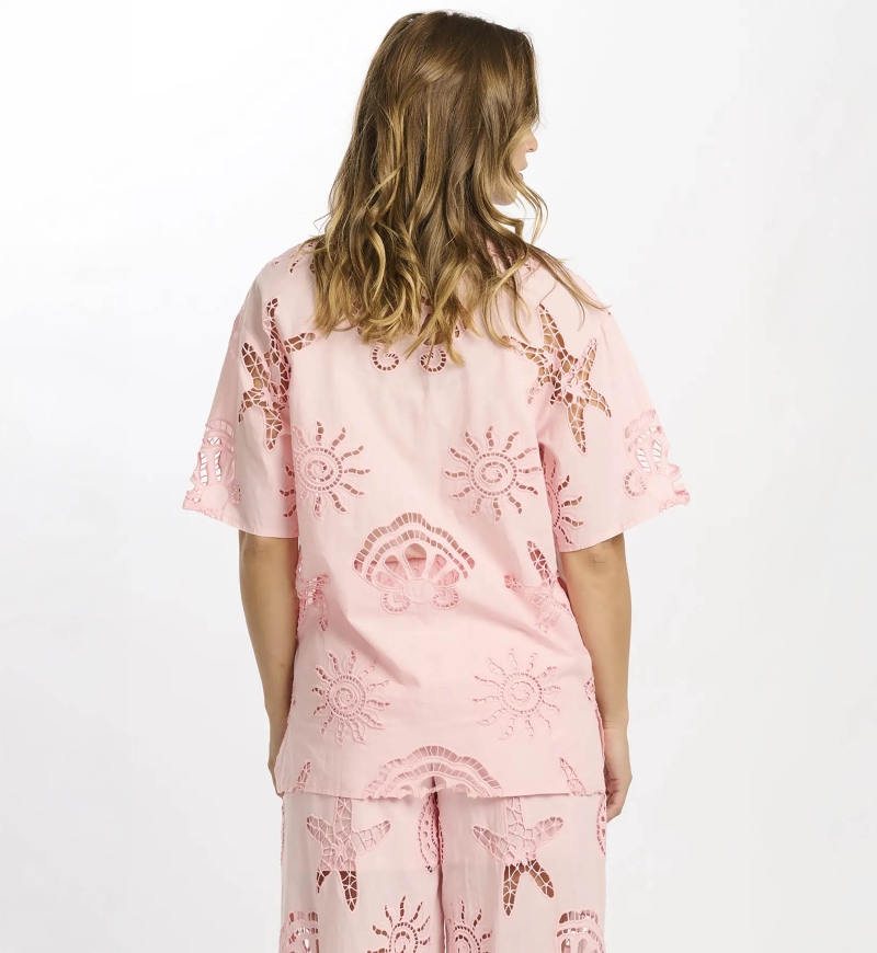 Camicia Kyle Camicia a maniche corte - 100% cotone con ricamo in pizzo - Miss June Paris - 6