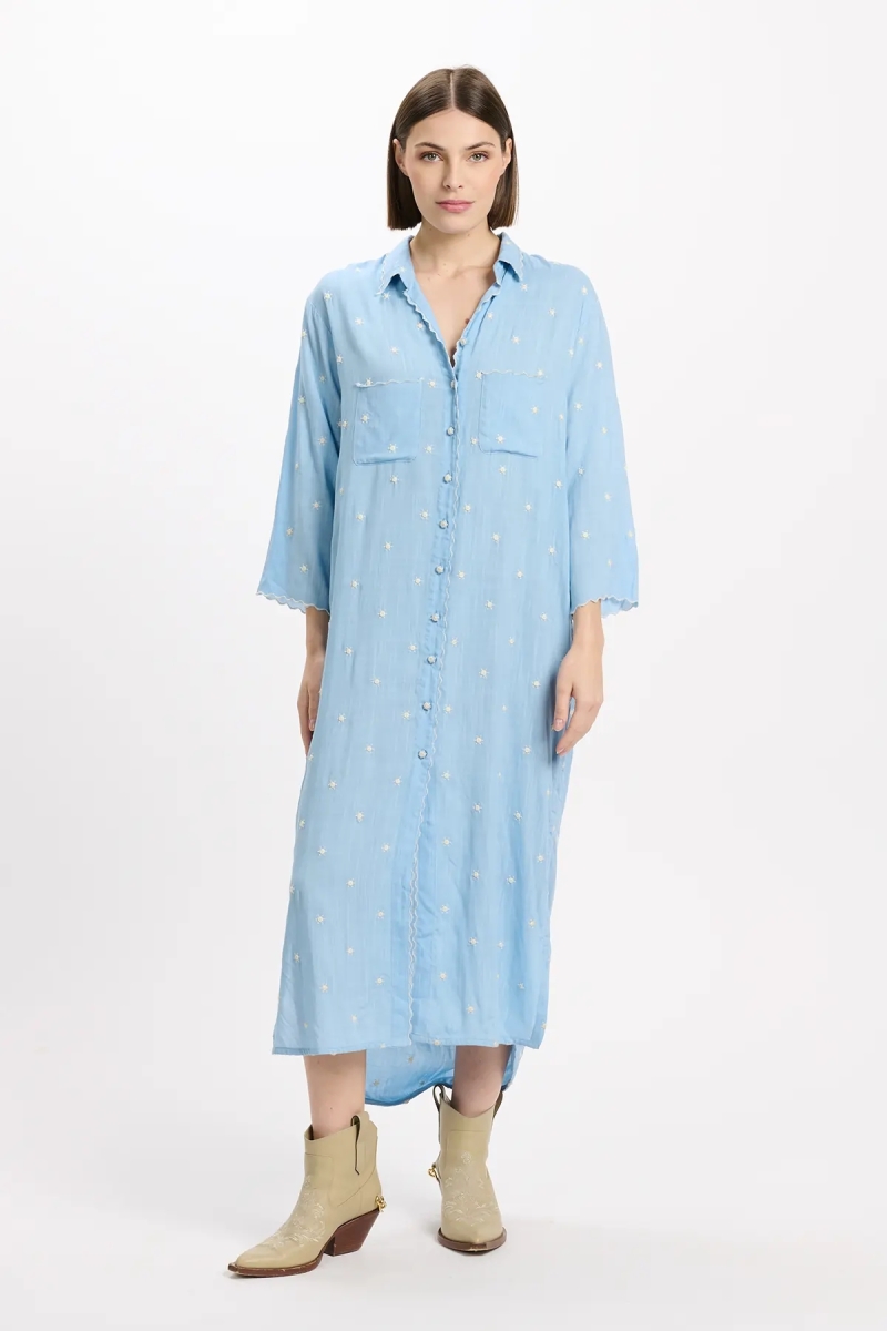Miss June Paris — Robe Longue Ginna Bleue
