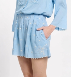 Short Lumi – Shorts con tasche, in rayon con ricami, 100% rayon – Miss June Paris - 5