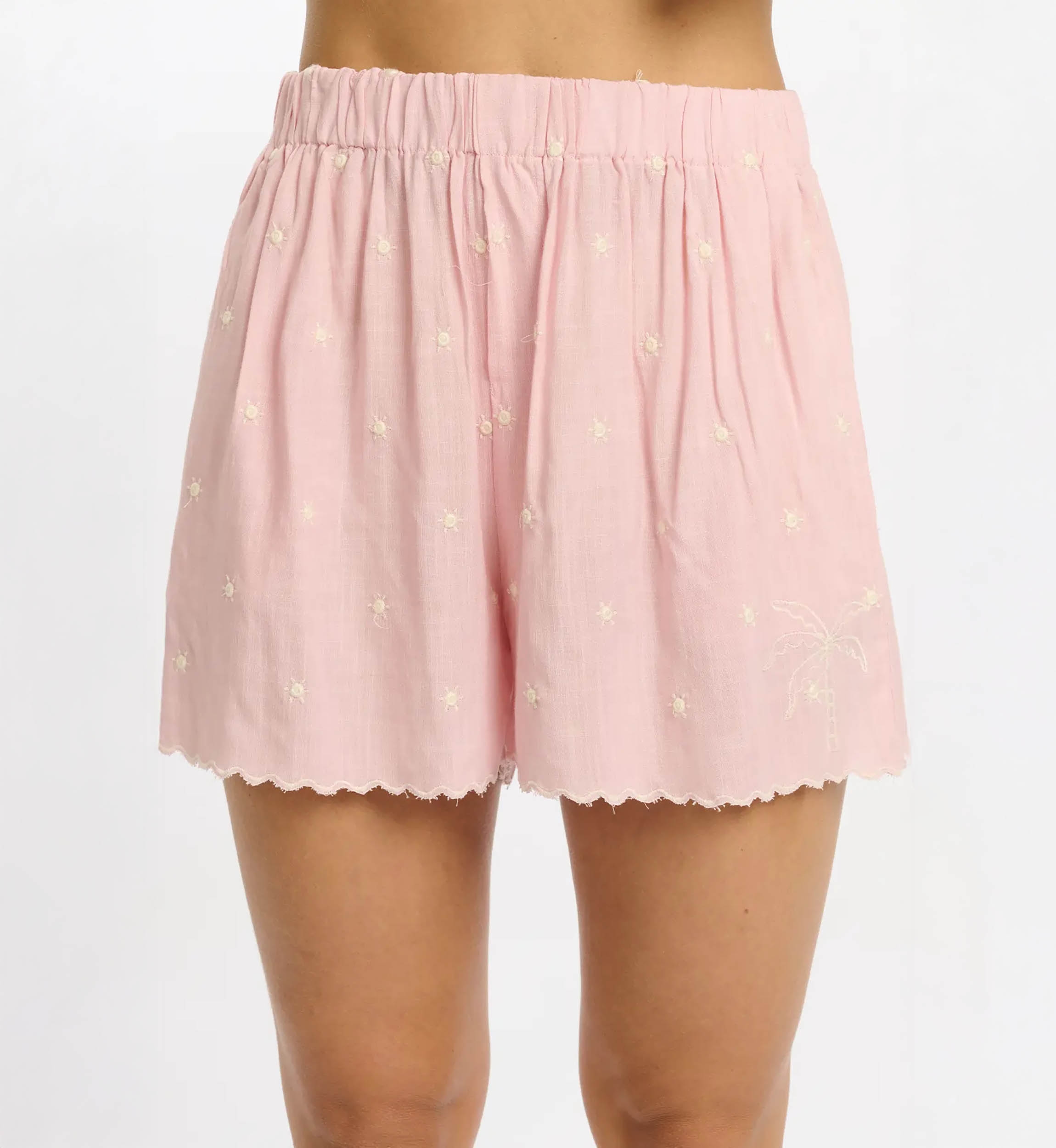 Short Lumi Shorts With Pockets, 100% rayon with embroidery - Miss June Paris - 9