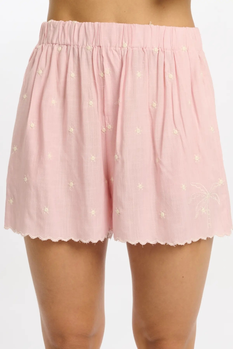 Short Lumi – Short avec poches, en rayonne avec broderies, 100 % rayonne – Miss June Paris - 9