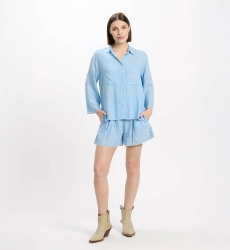 Bluse Idalia – Bluse mit 3/4-Ärmeln, aus Rayon mit Stickereien, 100 % Viskose – Miss June Paris - 4