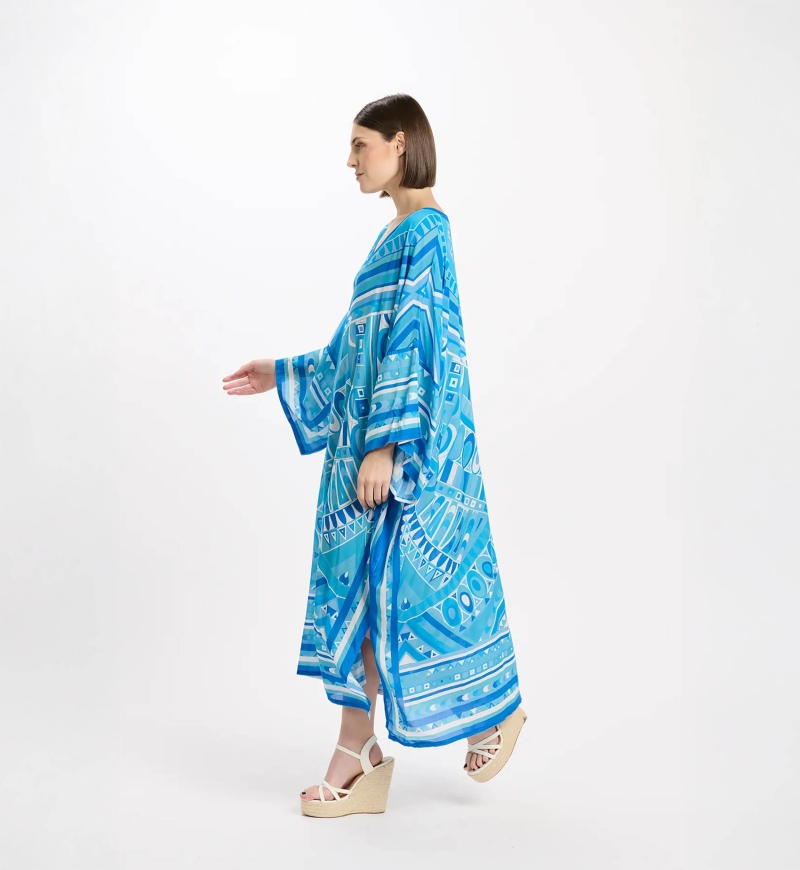 Miss June Paris — Caftan Long Brenda Bleu