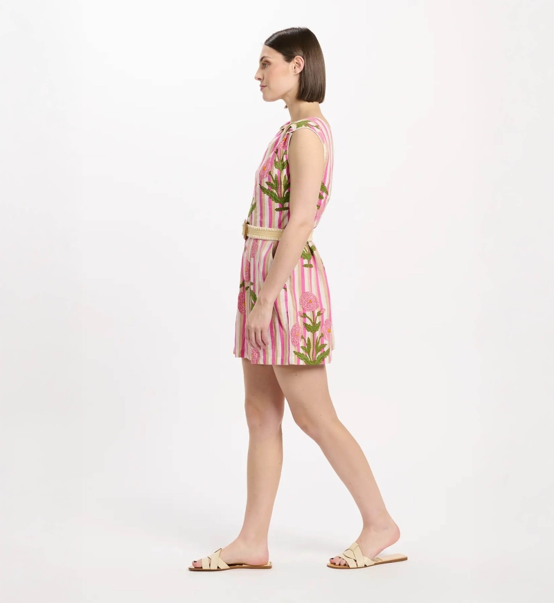 Miss June Paris — Robin Playsuit Pink