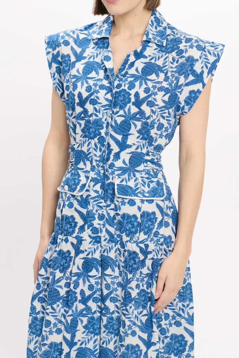 Miss June Paris — Tilda Maxi Dress Blue