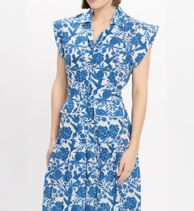 Miss June Paris — Robe Longue Tilda Bleue