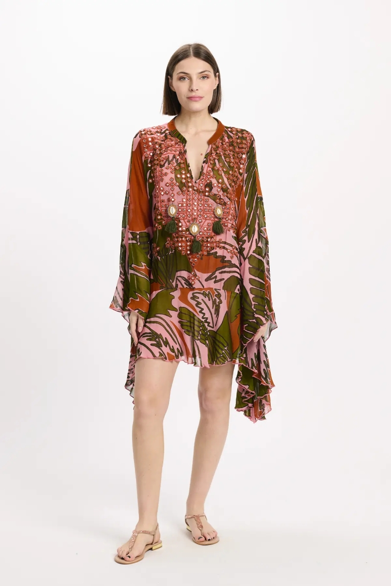 Miss June Paris — Kaftan Kurz Anaya Rosa