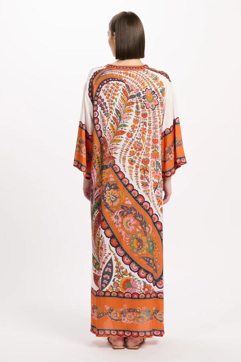 Abito Lior – Abito lungo a maniche lunghe, in rayon stampato, 100 % rayon – Miss June Paris - 9