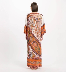 Vestido Lior – Vestido longo de mangas compridas, em rayon estampado, 100 % rayon – Miss June Paris - 9