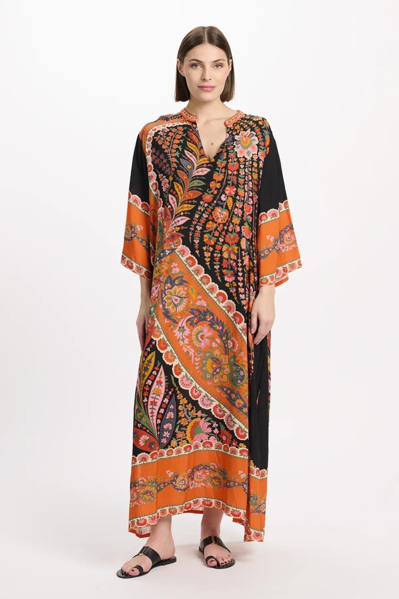 Kleid Lior – Langes Kleid mit langen Ärmeln, aus bedrucktem Rayon, 100 % Viskose – Miss June Paris - 4