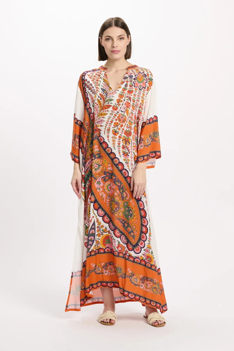 Kleid Lior – Langes Kleid mit langen Ärmeln, aus bedrucktem Rayon, 100 % Viskose – Miss June Paris - 7