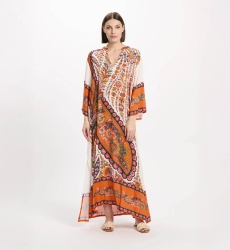 Vestido Lior – Vestido longo de mangas compridas, em rayon estampado, 100 % rayon – Miss June Paris - 7