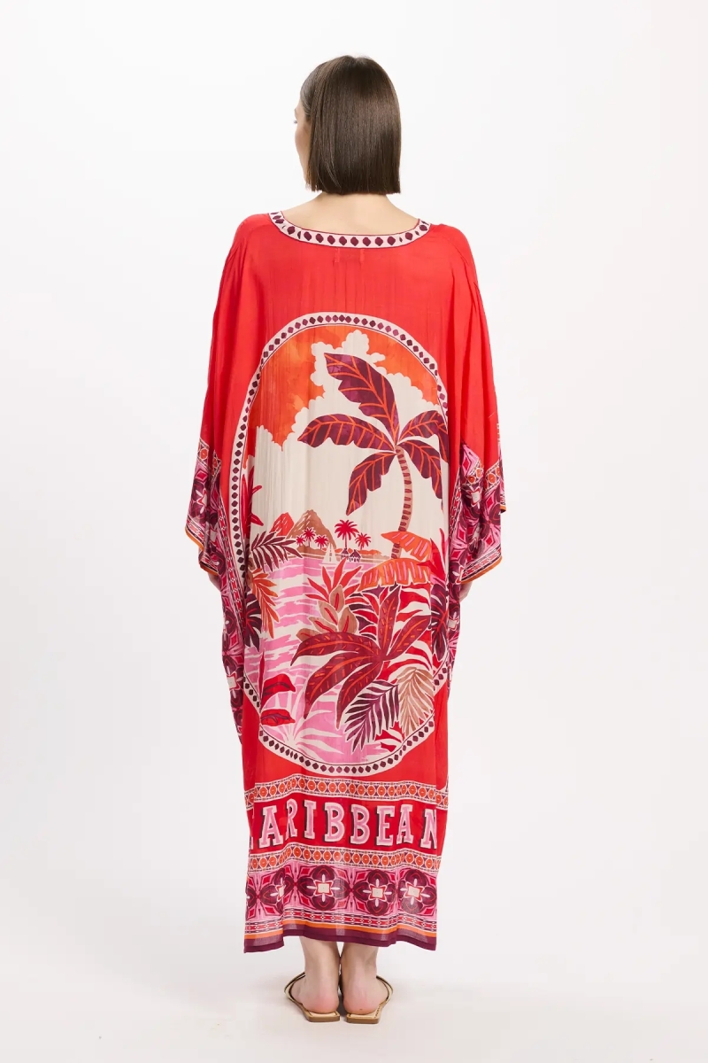 Miss June Paris — Caftan Long Keira Rouge
