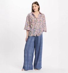 Chemise Azalee – Chemise à manches longues, en coton imprimé avec lacets, 100 % coton – Miss June Paris - 2