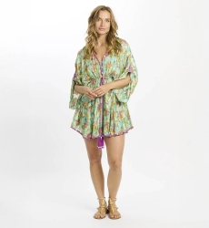 Kleid Taylor – Kurzes Kleid mit verstellbaren Ärmeln, aus Rayon mit Lurex und passendem Futter, 100 % Viskose – Miss June Paris