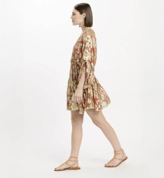 Vestido Opal – Vestido curto com mangas ajustáveis e forro a condizer, em modal com lurex, 100 % modal – Miss June Paris - 4