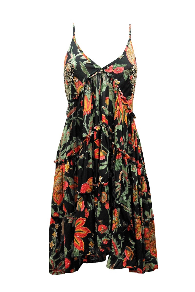Abito corto Duo, Floreale, Cotone, Miss June Paris, 4