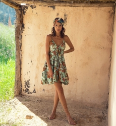 Abito corto Duo, Floreale, Cotone, Miss June Paris, 1