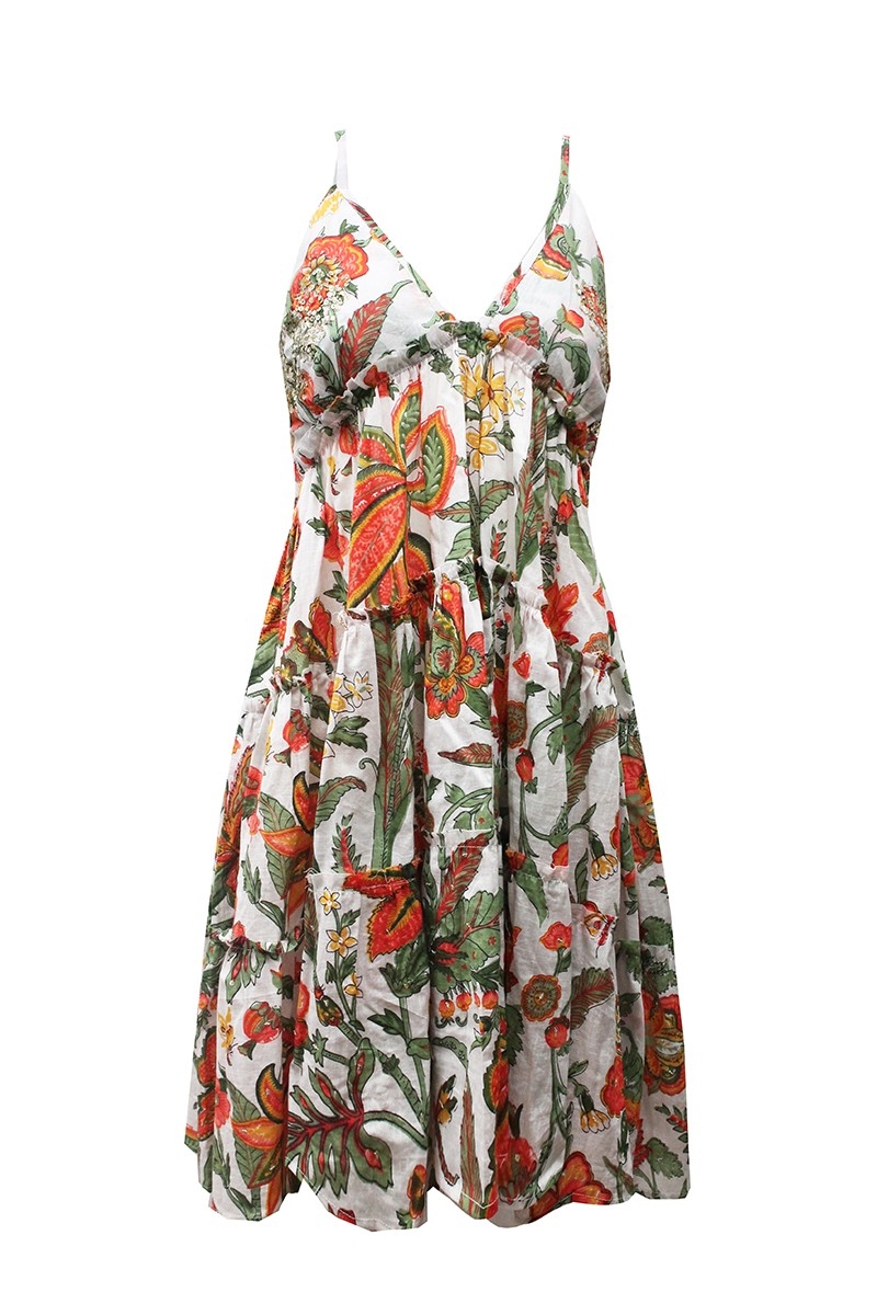 Abito corto Duo, Floreale, Cotone, Miss June Paris, 3