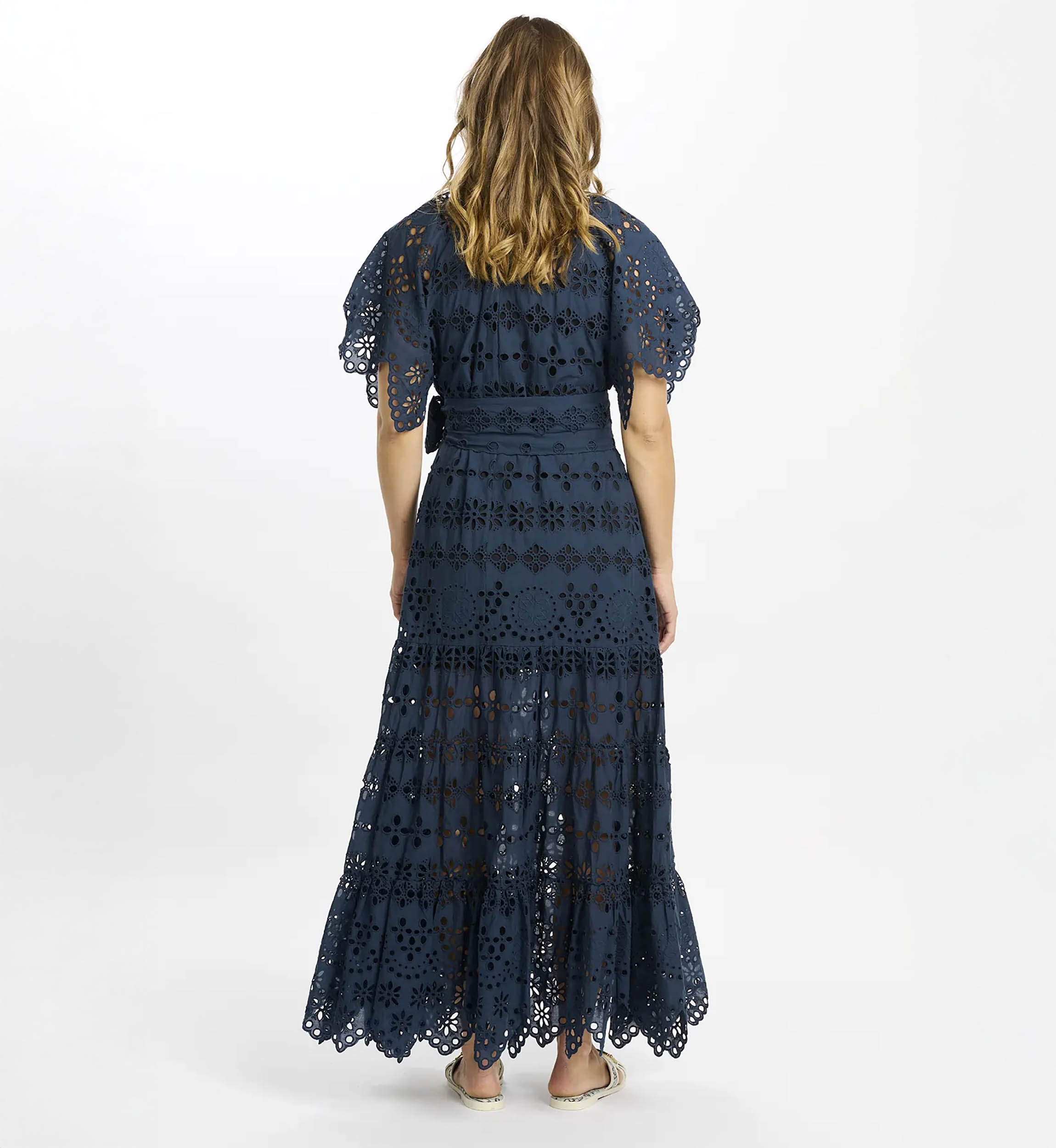 south of france maxi dress navy South of France Floral Burnout Maxi Dress (Women)