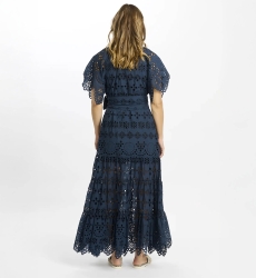 Miss June Paris — Astrid Navy Maxikleid