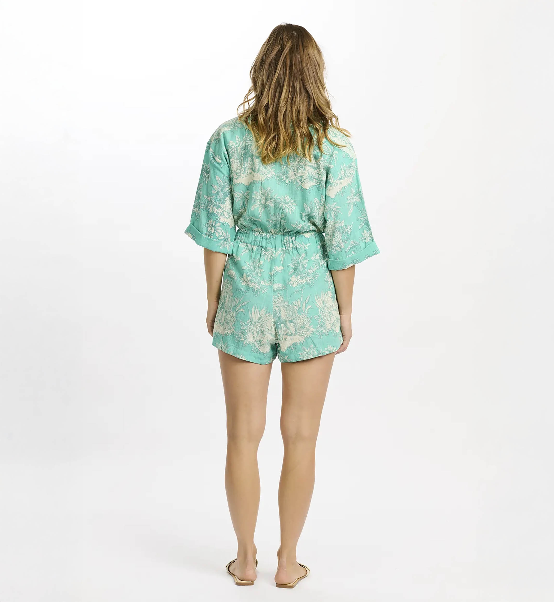 Miss June Paris — Aya Aqua Playsuit