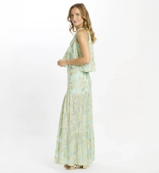 Ensemble Sabina – Ensemble jupe longue et top avec doublure, en rayonne avec lurex, 100 % rayonne – Miss June Paris - 6