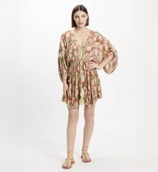 Kleid Opal – Kurzes Kleid mit verstellbaren Ärmeln und passendem Futter, aus Modal mit Lurex, 100 % Modal – Miss June Paris - 2