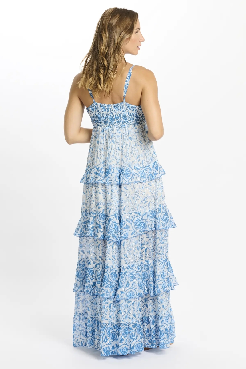 Miss June Paris — Langes Kleid Bertille Blau