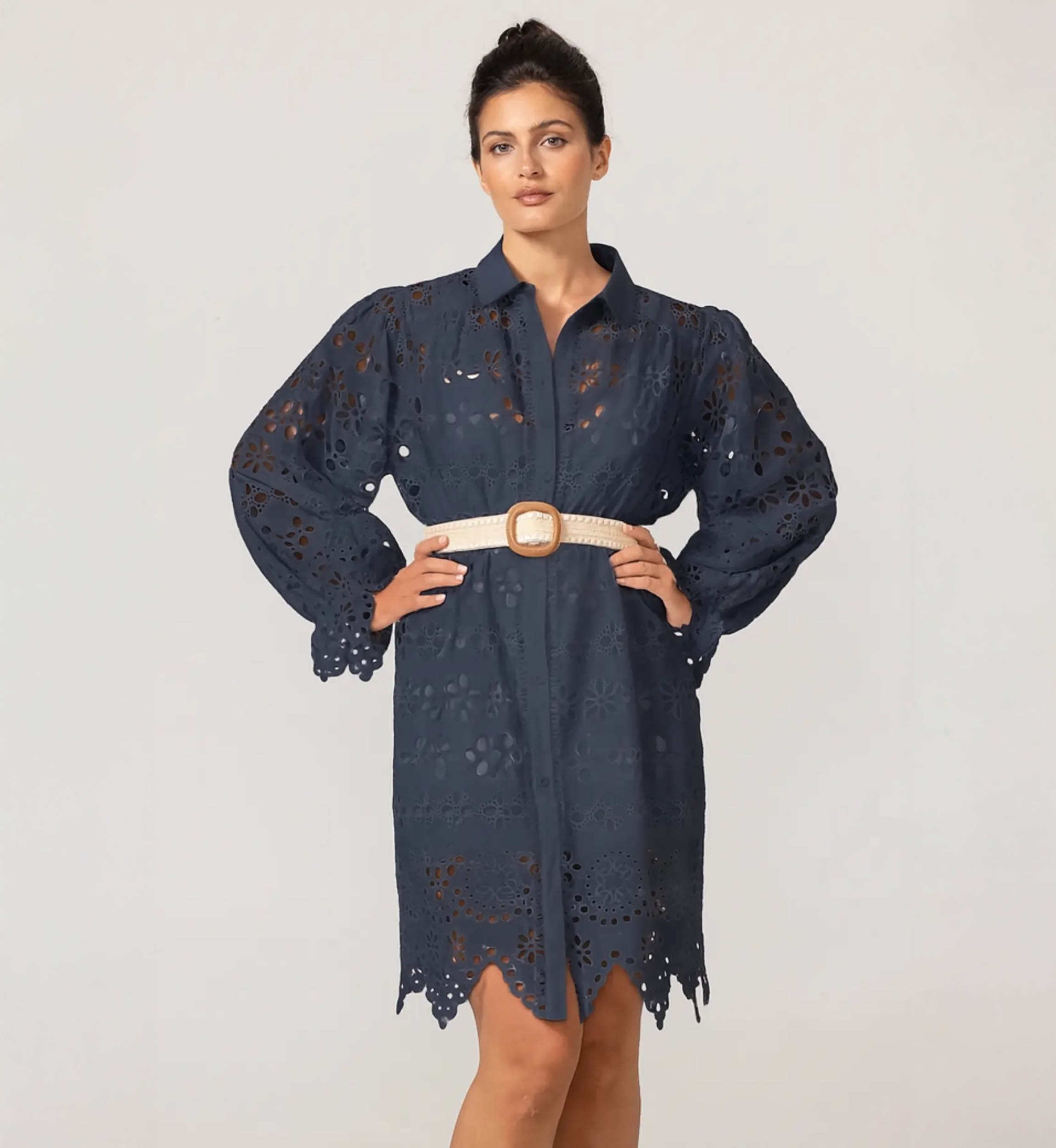 Miss June Paris — Nao Short Dress Navy