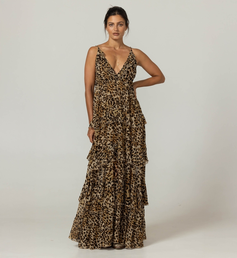 Vestido Longo Kasia - 100% Georgette Rayon - Miss June Paris - 3