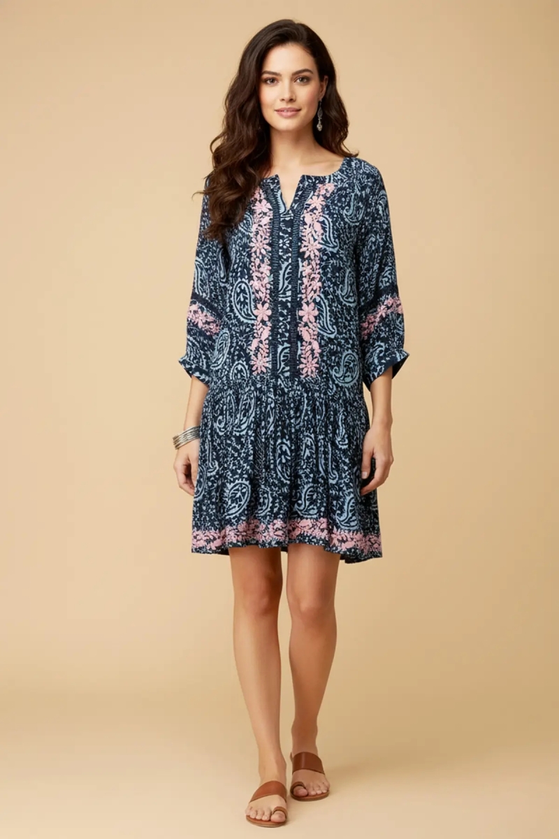 robe courte manche longue boheme DARLING - Miss June