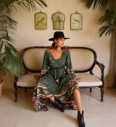 Vestido bohemio largo con mangas largas ANATOLIA - Miss June