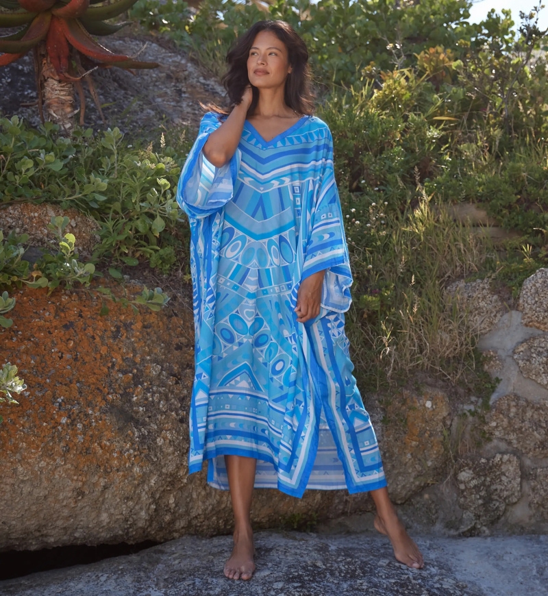 Caftan Long Brenda Bleu