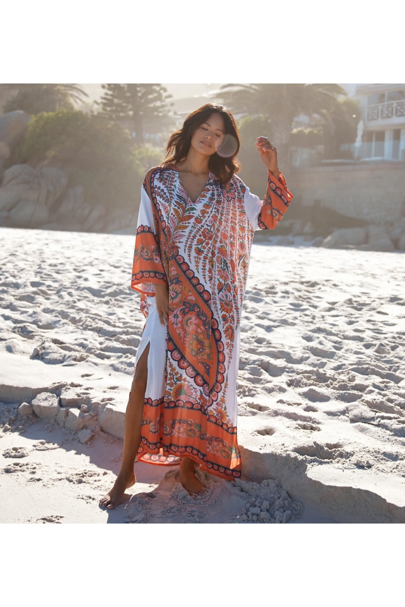 Miss June Paris — Langes Kleid Lior Viskose Blumenmuster