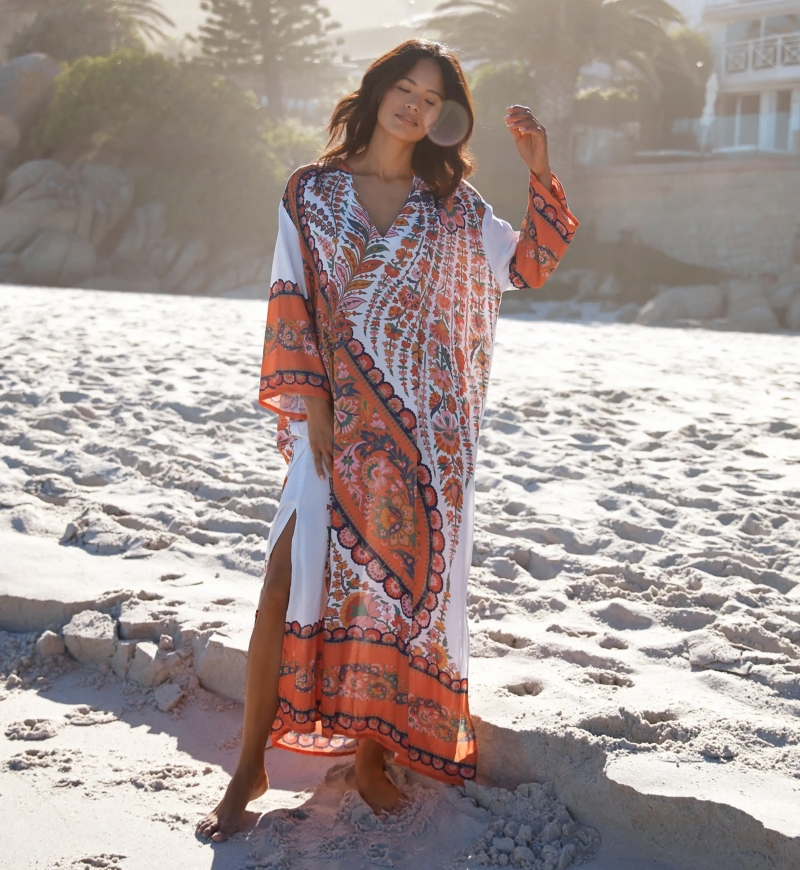 Miss June Paris — Vestido Longo Lior Viscose Estampado Floral