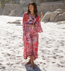 Miss June Paris — Keira Long Kaftan Red