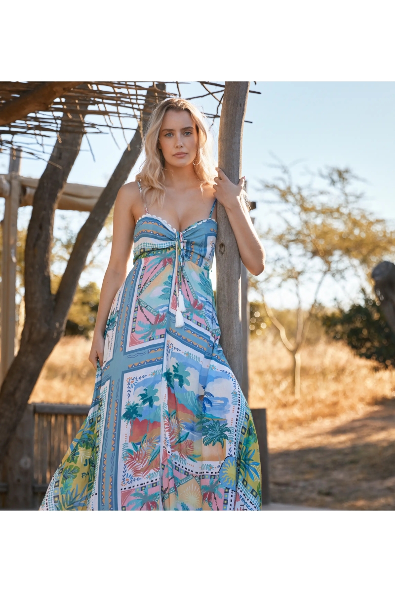 Miss June Paris — Vestido Largo Britney Bustier en Modal 100%