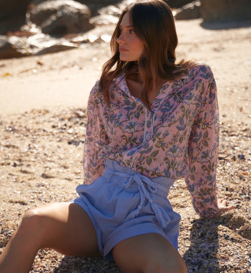 Miss June Paris — Camicia Azalee Rosa